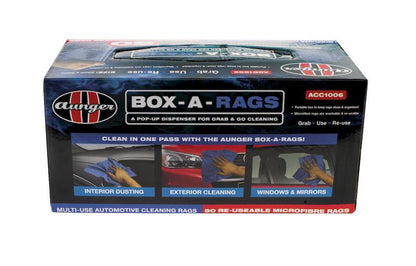 BOX A RAGS MICROFIBER CLOTHS 50 PCE REUSABLE RAGS