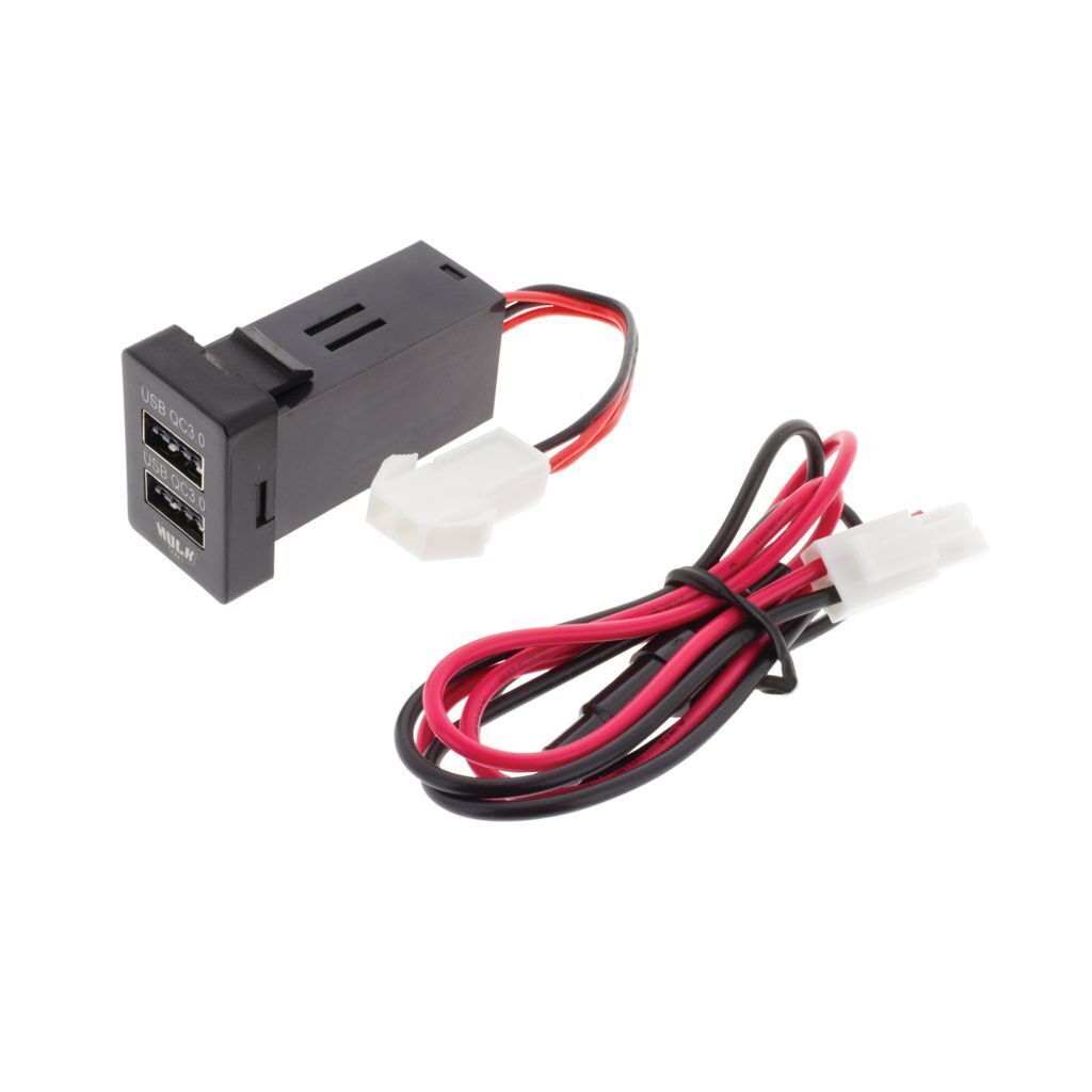 Toyota Late Dual QC3 USB Socket Blue Illum 12v