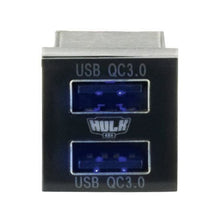 TOYOTA NEW SQUARE DUAL QC3 USB SOCKET BLUE ILLUM 12V