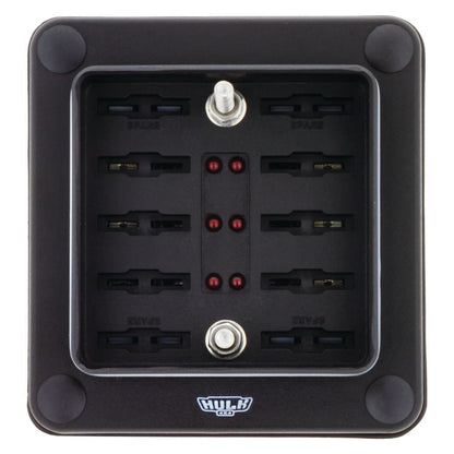 HULK 4X4 6 WAY WEATHER PROOF ATS BLADE FUSE BOX W/ LEDS
