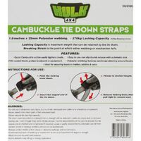 HULK 4x4 Cambuckle Tiedown Straps (2pk)