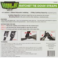 Ratchet Tiedown Straps (4pk)