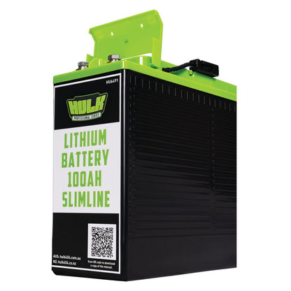 HULK Pro 100Ah Slimline Lithium Battery Lifepo4 12V