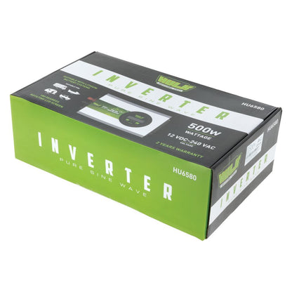 Pure Sine Wave Inverter 500W 12VDC to 240VAC True Sine Wave