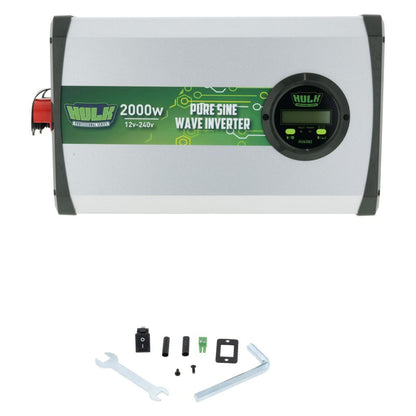 Pure Sine Wave Inverter 2000W 12VDC to 240VAC True Sine Wave
