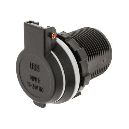 DUAL USB SOCKET - STRAIGHT TERMINALS