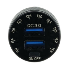 DUAL USB IN CAR SOCKET CHARGER DUAL QC3.0 WITH VOLTMETER & SWITCH