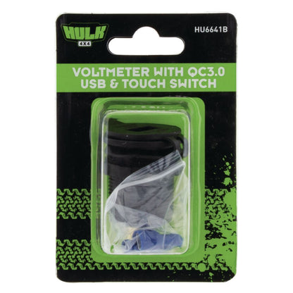 DC VOLTMETER, QC3.0 USB SOCKET & TOUCH SWITCH
