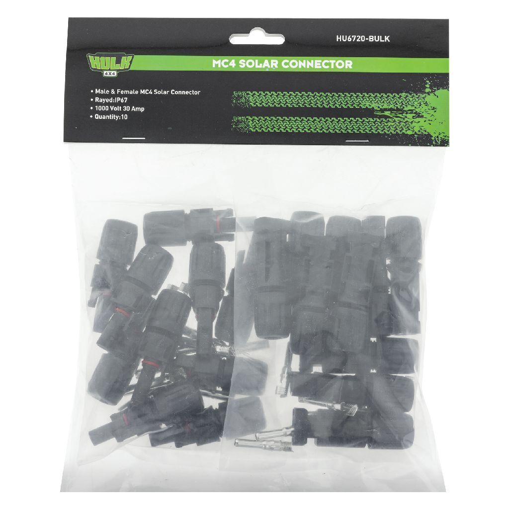 Male & Female MC4 Solar PV Connector - 10PK