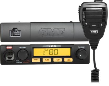 GME UHF CB Radio 5 Watt Compact Remote Head with ScanSuite - TX3520S