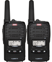 GME UHF CB Handheld Radio 1 Watt Twin Pack - TX667TP